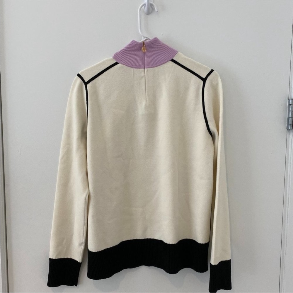 NWT Tory Burch Color-Block Turtleneck XL - Picture 6 of 10